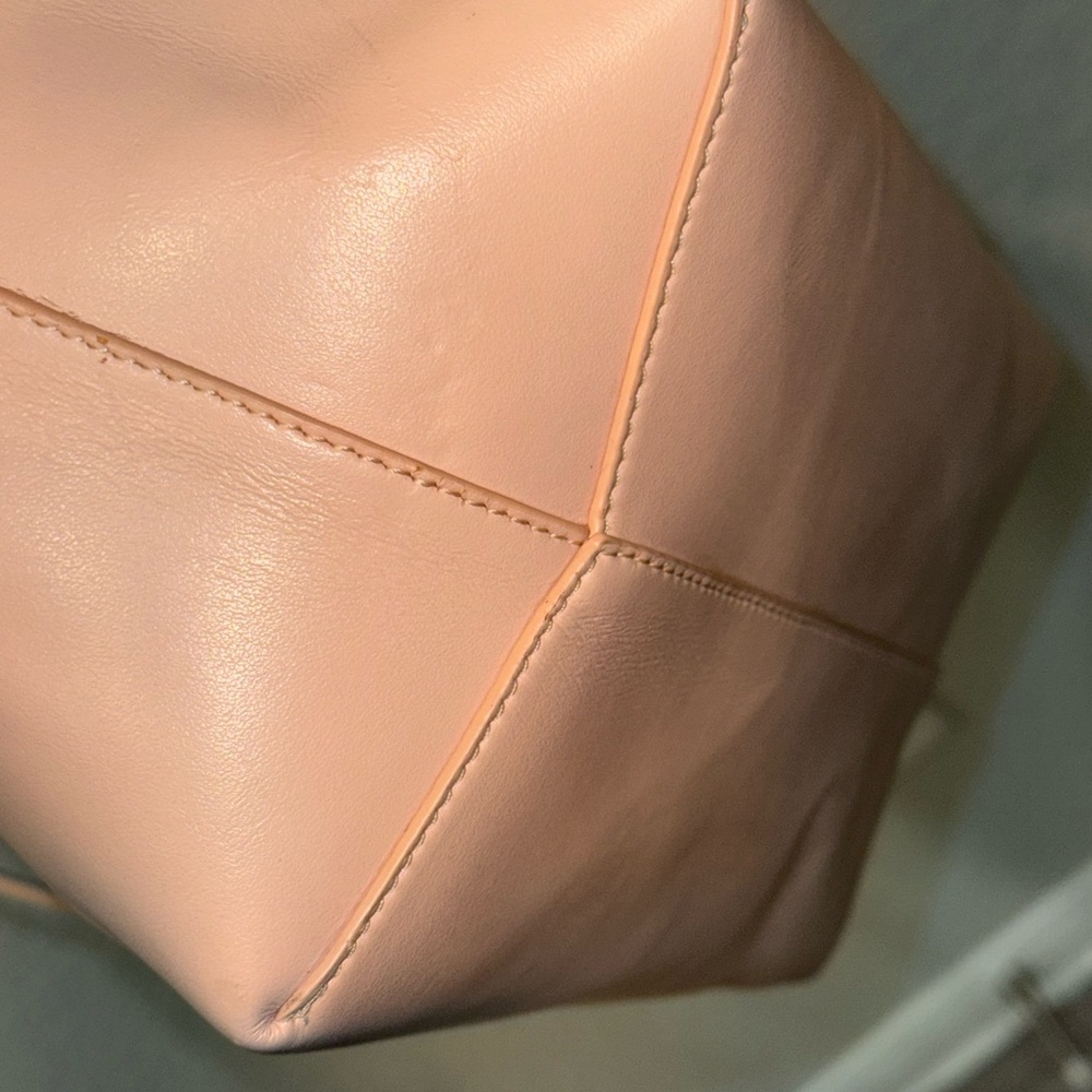 Mansur Gavriel Large Light Pink Leather Bucket Bag - Picture 11 of 16